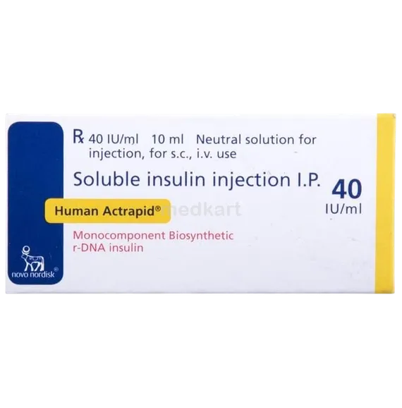 human actrapid 40iu vial 10 ml
